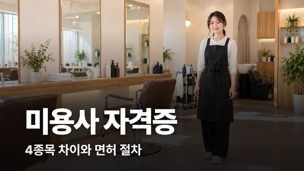 미용사 자격증 4종목 차이와 시험 방식, 면허 절차