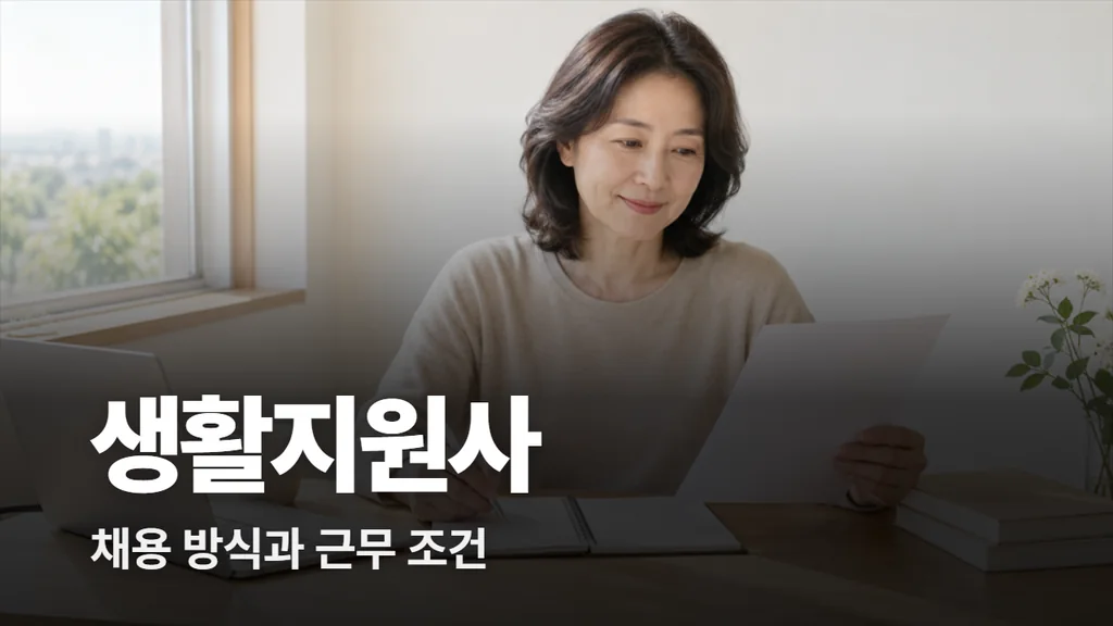 생활지원사 채용 방식과 자격 요건, 근무 조건