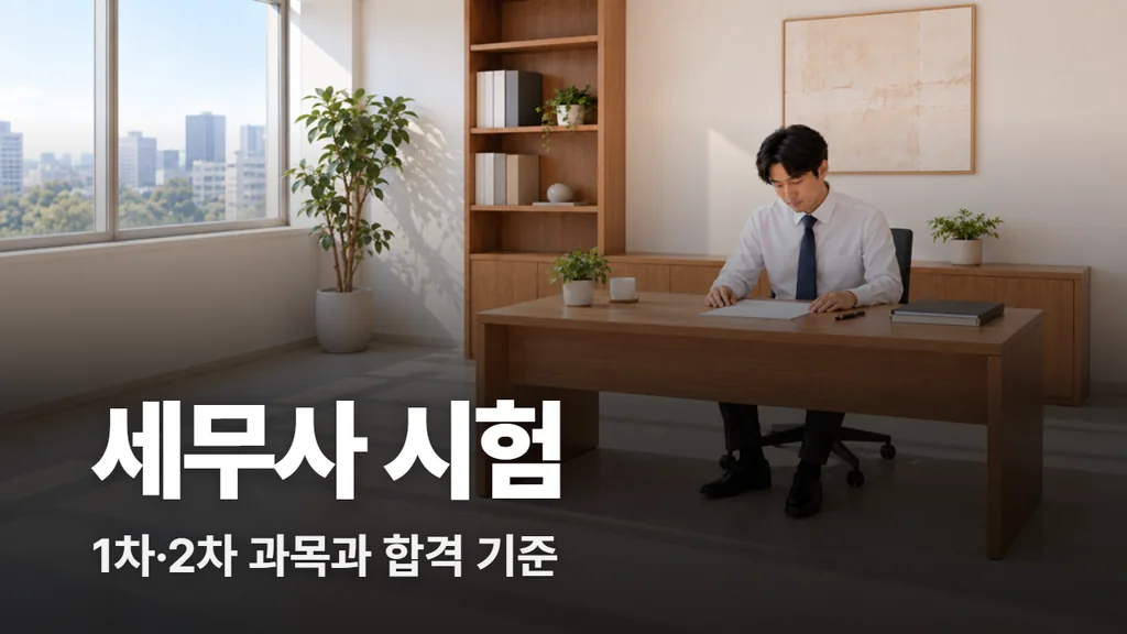 세무사 시험 과목과 1차 2차 합격 기준
