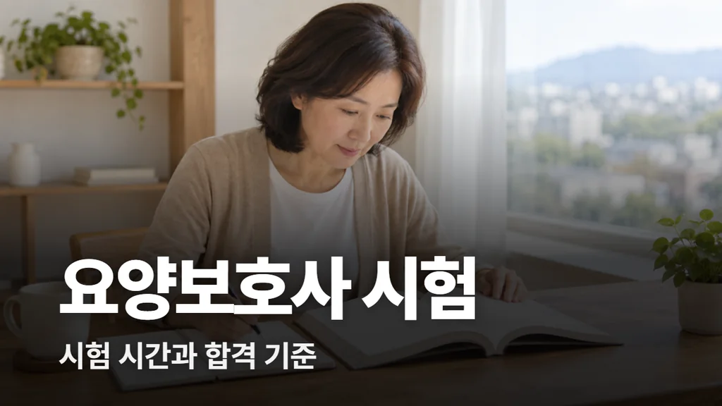 요양보호사 시험 시간과 합격 기준, 2026 접수 일정