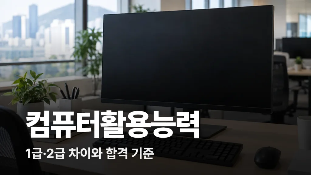 컴퓨터활용능력(컴활) 1급 2급 차이와 합격 기준