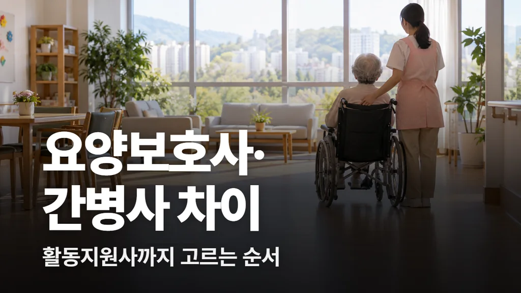 요양보호사 간병사 차이, 장애인활동지원사까지 무엇부터 딸까요