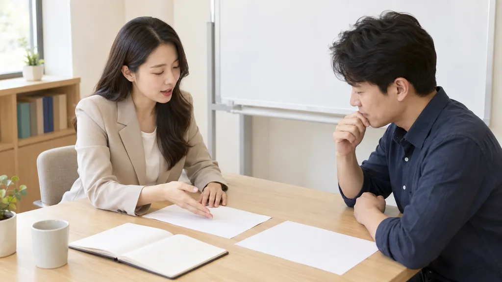 자료를 함께 보는 두 사람